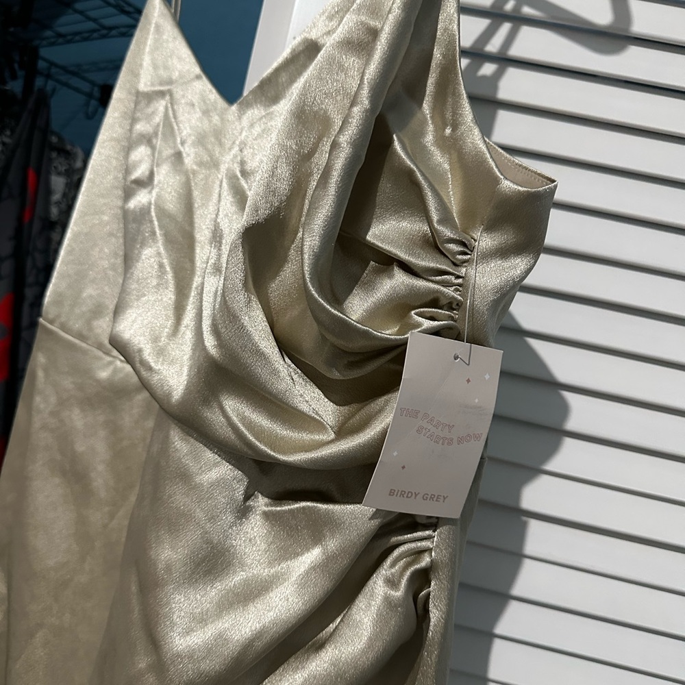 Birdy Strap Gold Dress